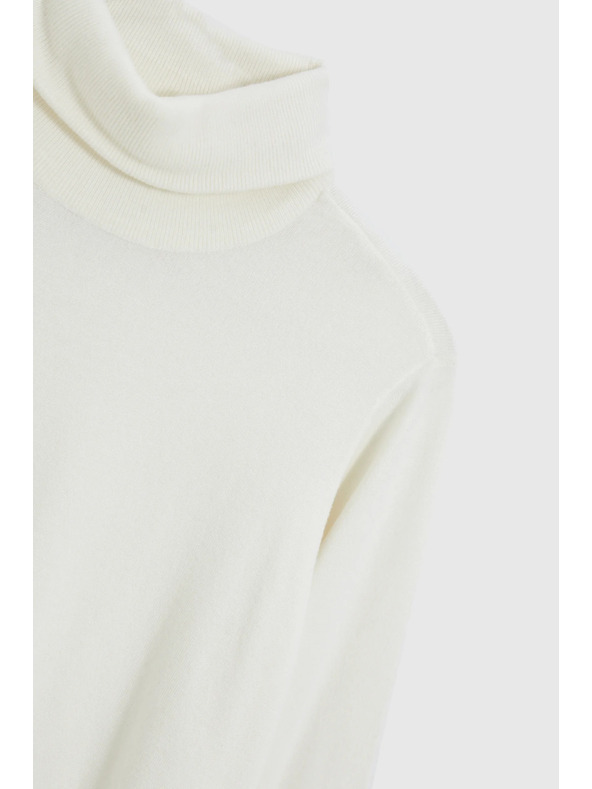 Moodo Bel gladek pulover z ovratnikom Moodo