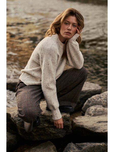 Moodo Pulover enostavnega kroja ecru Moodo