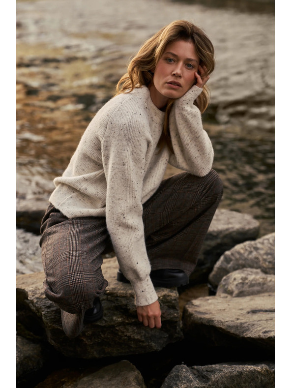 Moodo Pulover enostavnega kroja ecru Moodo