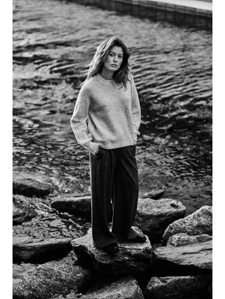 Moodo Pulover enostavnega kroja ecru Moodo