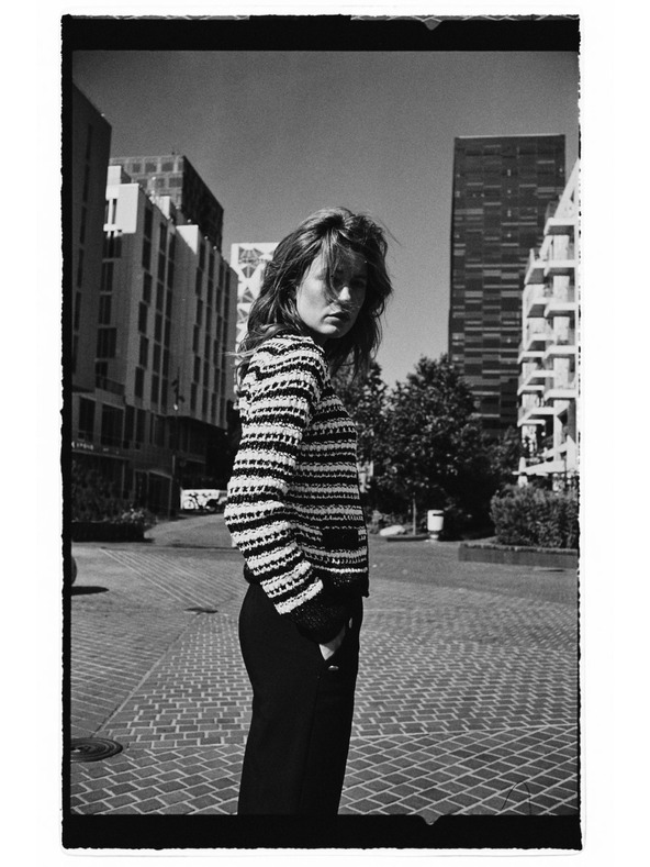 Moodo Črn progast kardigan Moodo