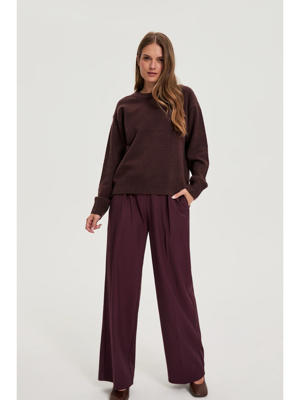 Moodo Gladek rjav pulover Moodo