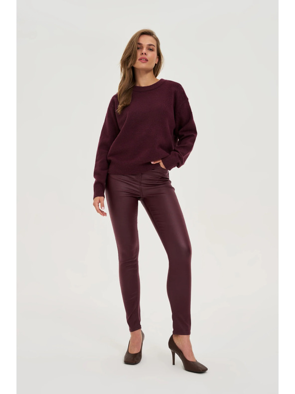Moodo Gladek burgundski pulover Moodo