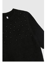 Moodo Pulover, okrašen z biseri, črn Moodo
