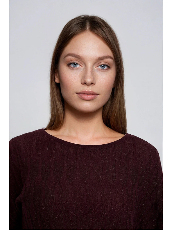 Moodo Rjav pulover s kratkimi rokavi Moodo