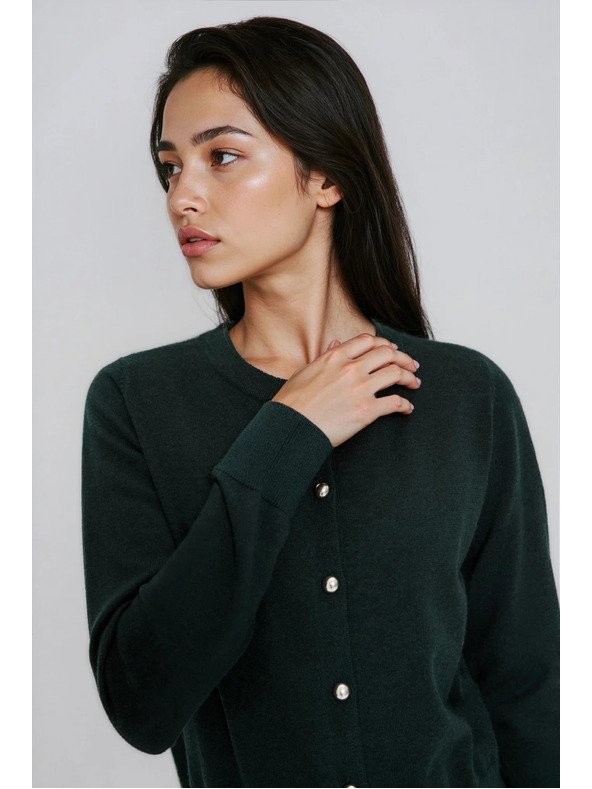 Moodo Temno zelen kardigan Moodo