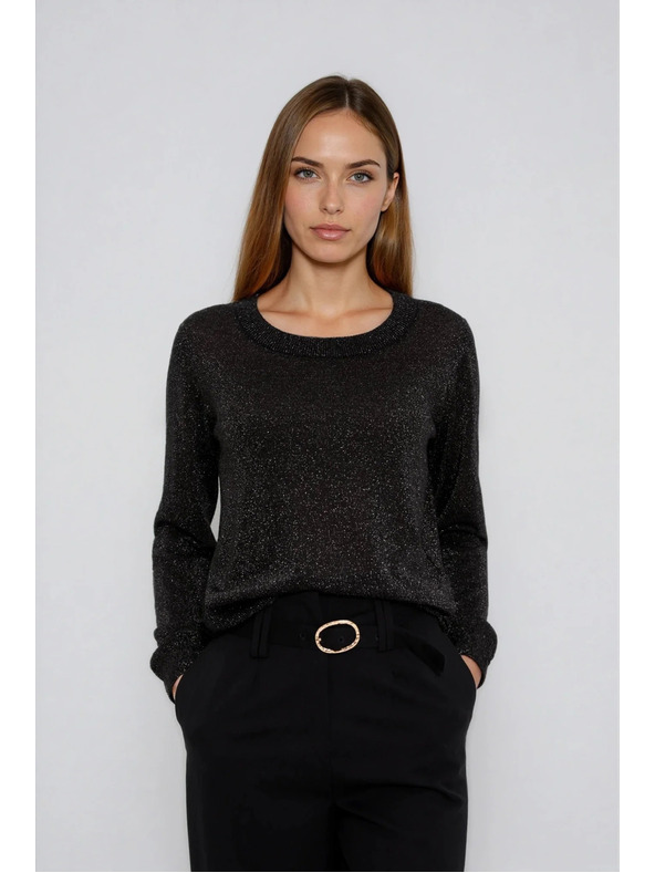 Moodo Viskozni črn pulover Moodo