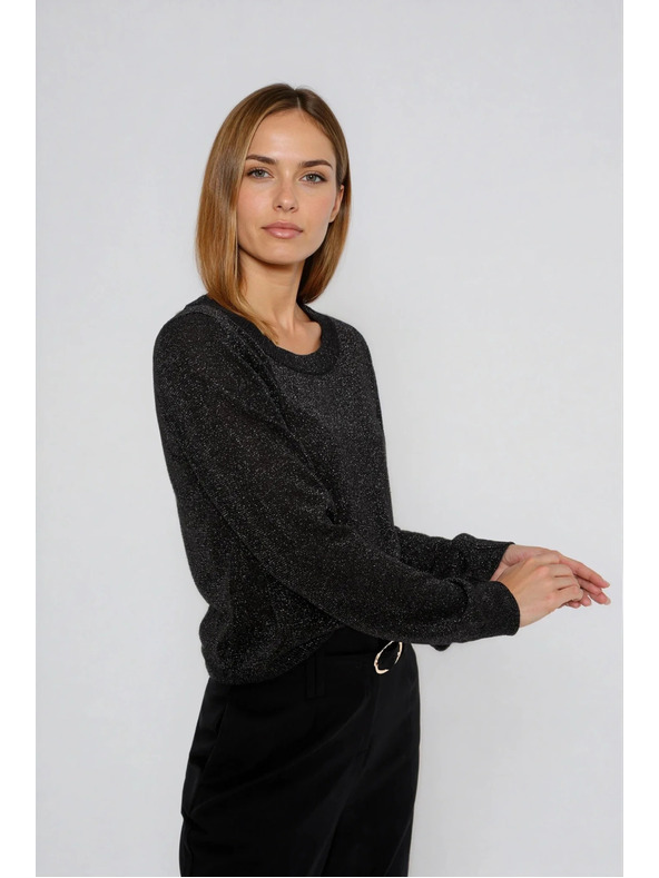 Moodo Viskozni črn pulover Moodo