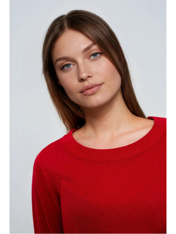 Moodo Viskozni rdeč pulover Moodo