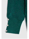 Moodo Zelen pulover z napihnjeni rokavi Moodo