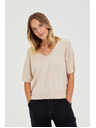Moodo Pulover s kratkimi rokavi bež Moodo