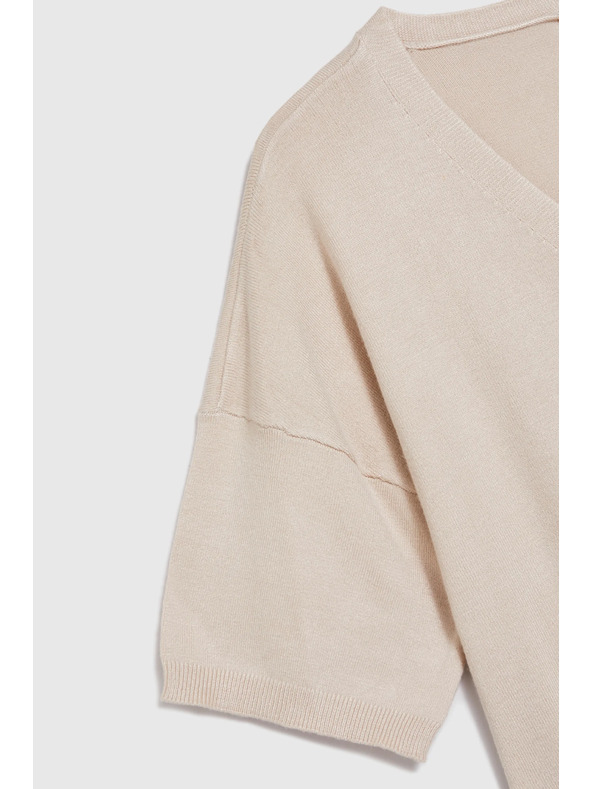 Moodo Pulover s kratkimi rokavi bež Moodo