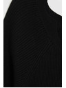 Moodo Oprijet črn pulover Moodo