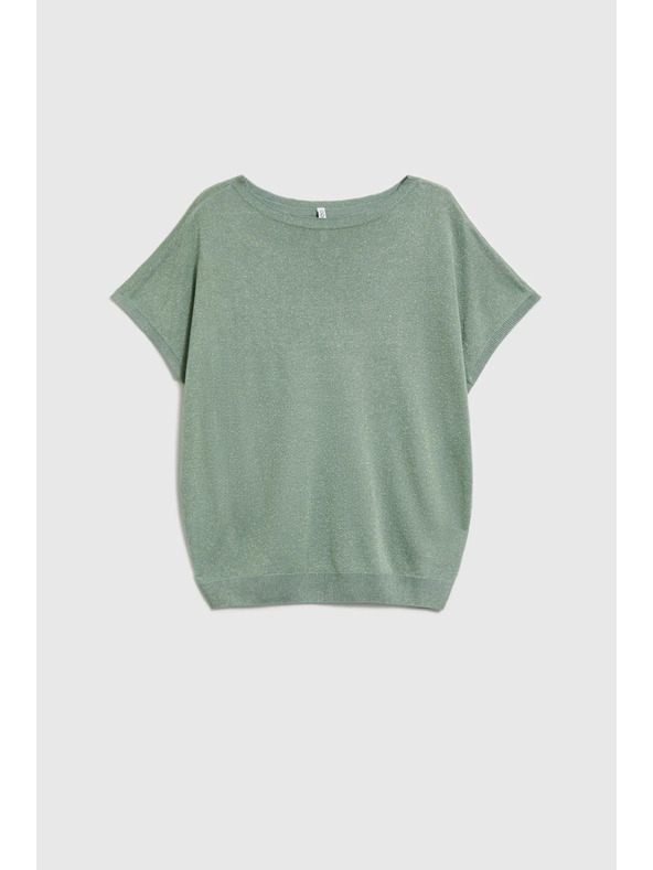 Moodo Viskozni oljčno zelen pulover Moodo