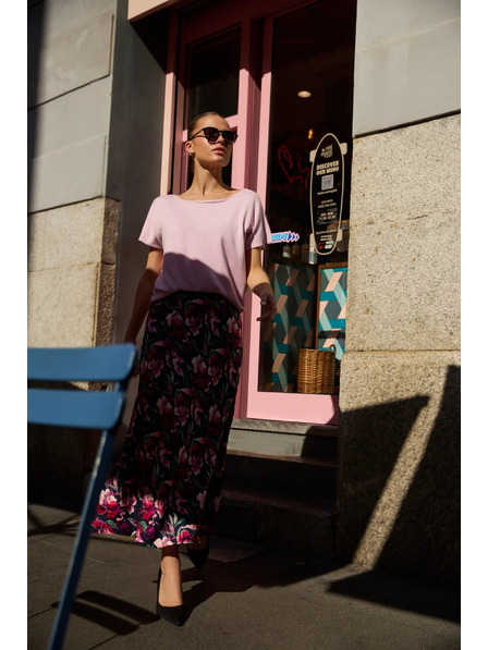 Moodo Tanek rožnat pulover Moodo