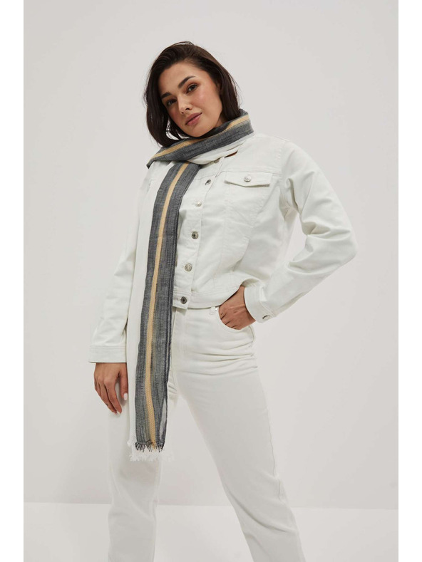 Moodo Šal v črtah bel Moodo