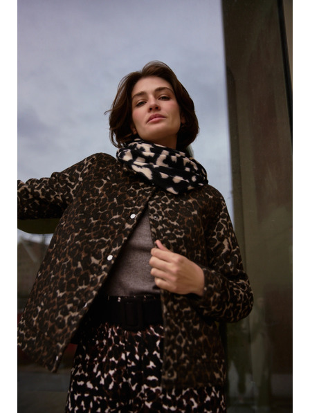 Moodo Kremast šal z leopardjim vzorcem Moodo