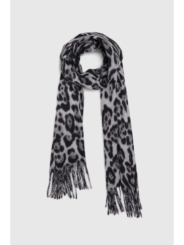Moodo Šal v leopardjim vzoru siv Moodo