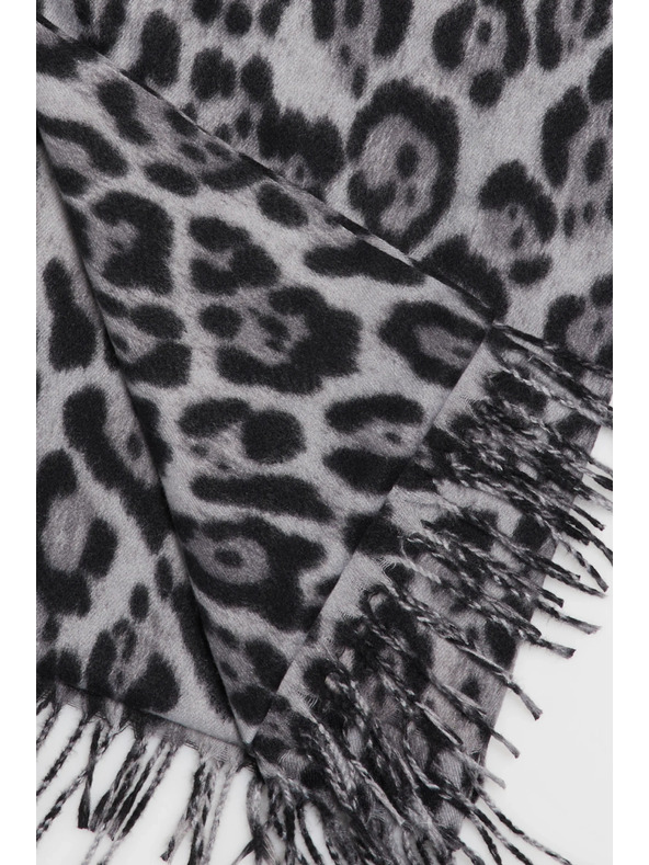 Moodo Šal v leopardjim vzoru siv Moodo