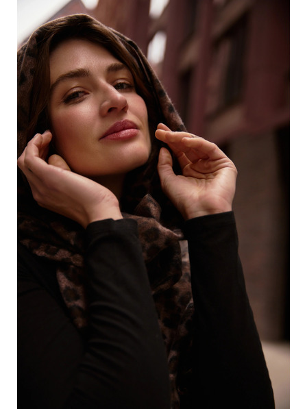 Moodo Šal v leopardjim vzoru rjav Moodo