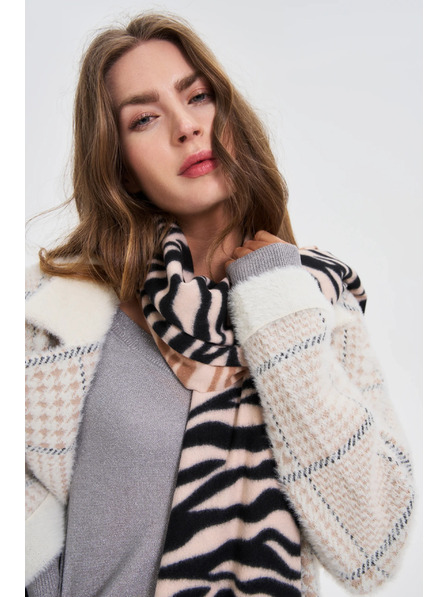 Moodo Šal z živalskim vzorcem bež Moodo