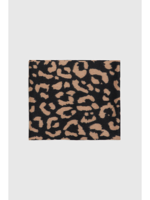 Moodo Rjav šal z leopardjim vzorcem Moodo
