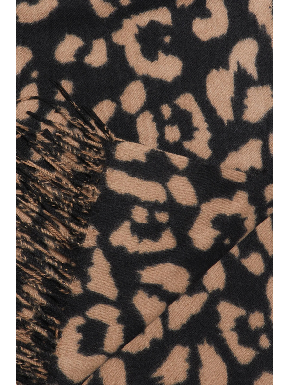 Moodo Rjav šal z leopardjim vzorcem Moodo