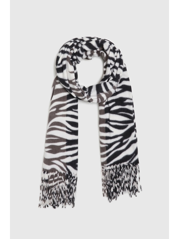 Moodo Vzorčast šal črn Moodo