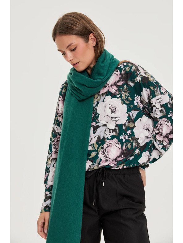 Moodo Šal s cofki zelen Moodo