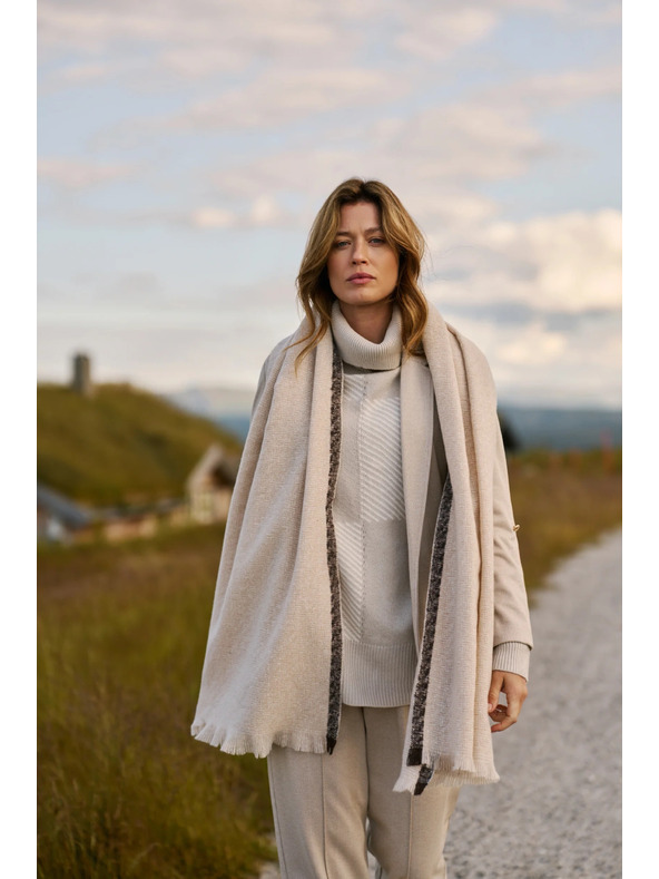 Moodo Gladek bež šal Moodo