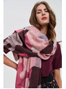 Moodo Vzorčast šal burgundski Moodo