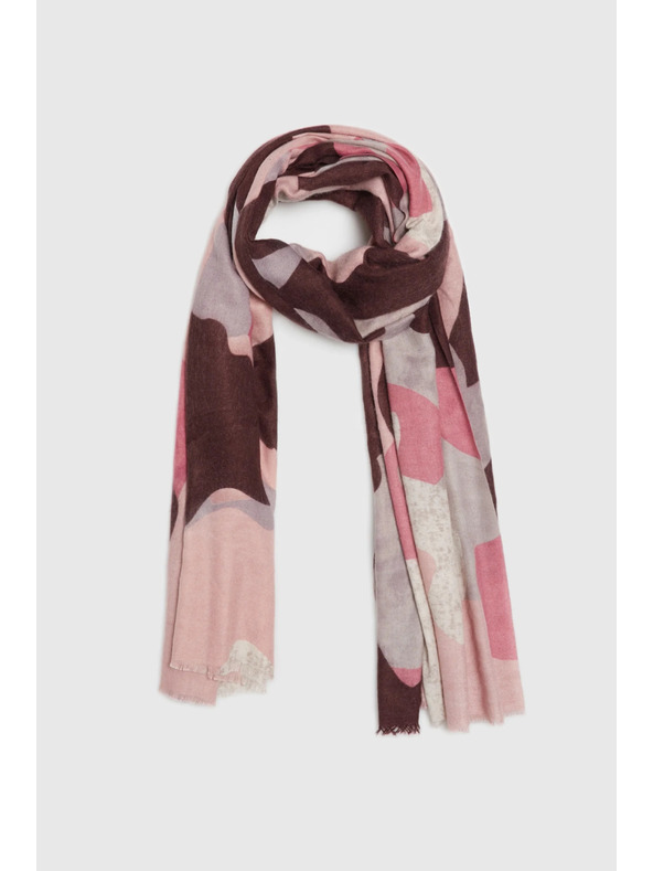 Moodo Vzorčast šal burgundski Moodo