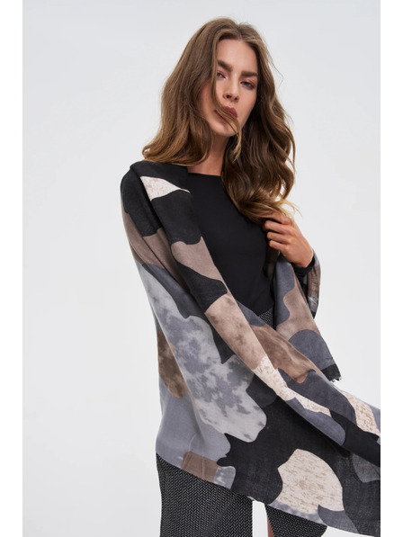 Moodo Vzorčast šal siv Moodo