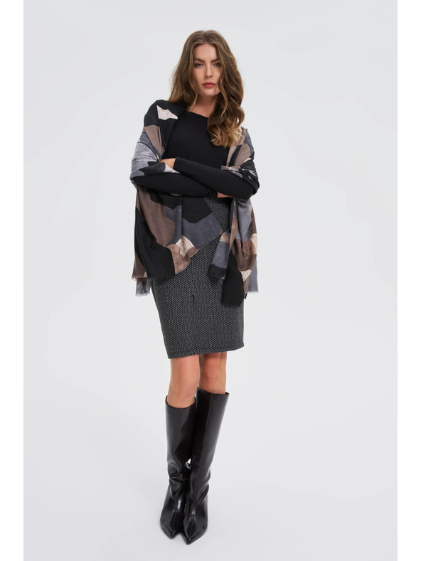 Moodo Vzorčast šal siv Moodo