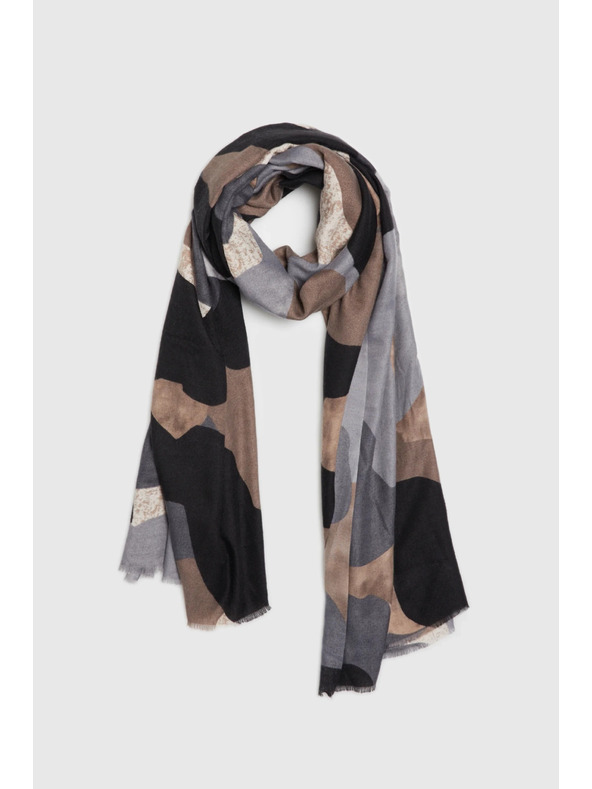 Moodo Vzorčast šal siv Moodo