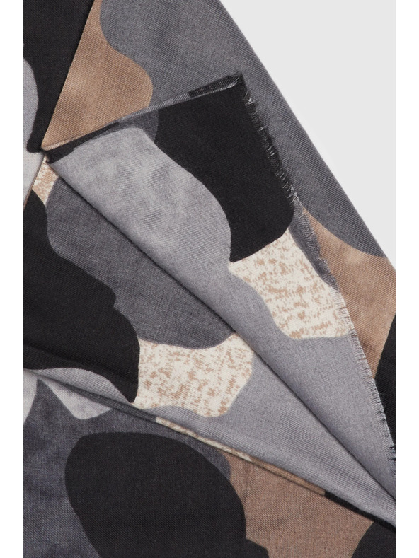 Moodo Vzorčast šal siv Moodo