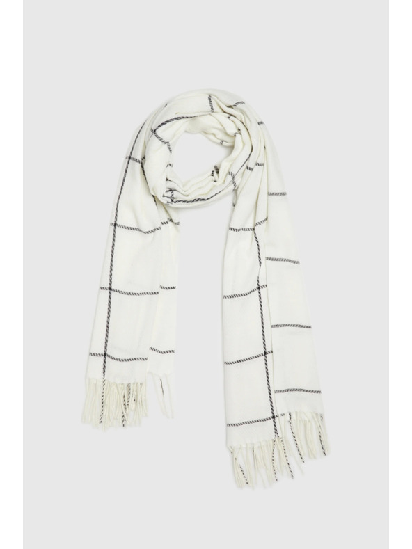 Moodo Šal v kockah bela Moodo