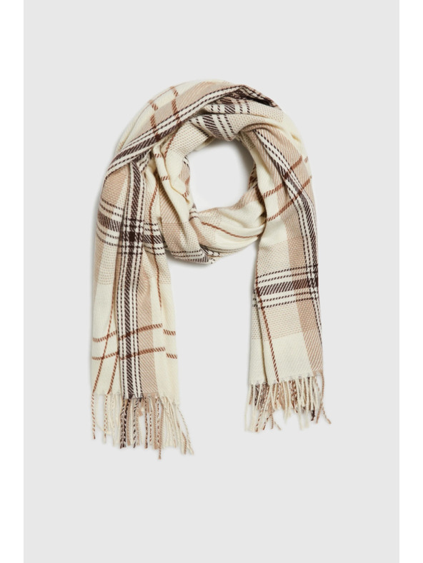 Moodo Šal v kockah bež Moodo