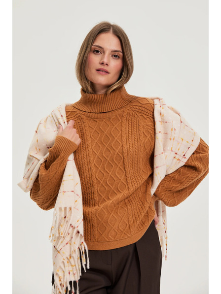 Moodo Šal s cofki roza Moodo