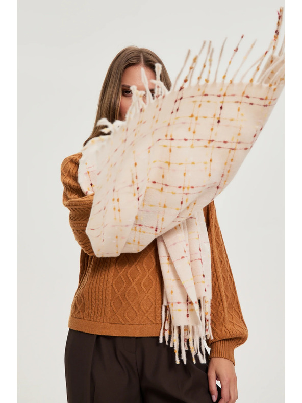 Moodo Šal s cofki roza Moodo