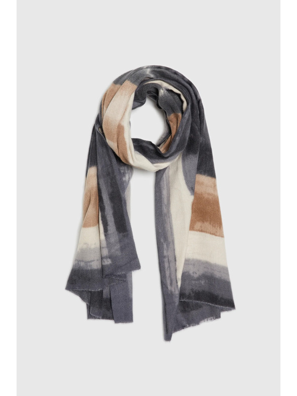 Moodo Vzorčast šal temno siv Moodo