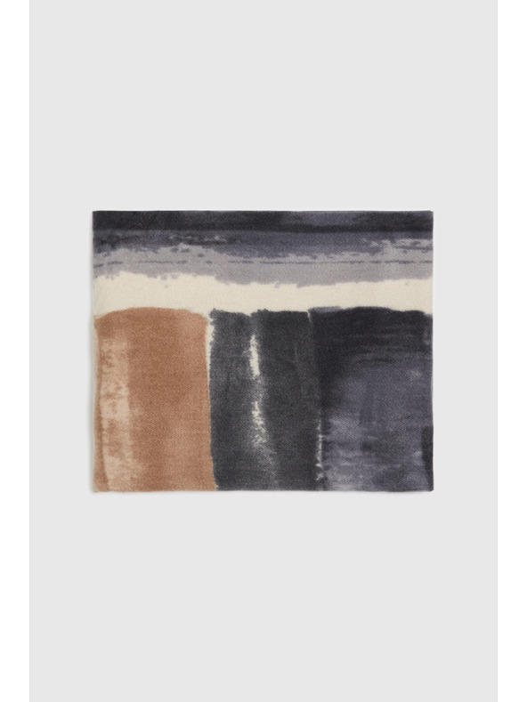 Moodo Vzorčast šal temno siv Moodo