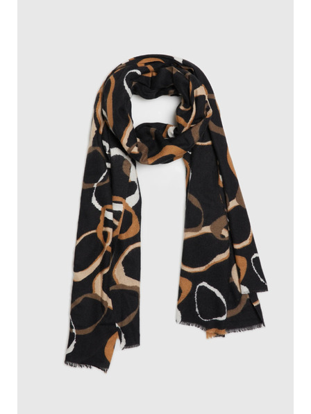 Moodo Šal z vzorcem črn Moodo