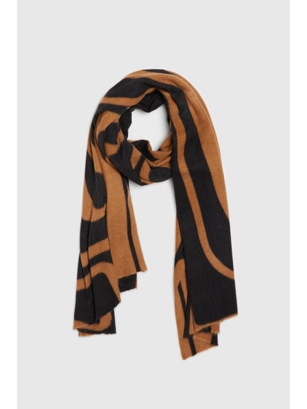 Moodo Šal z geometrijskim vzorcem rjav Moodo