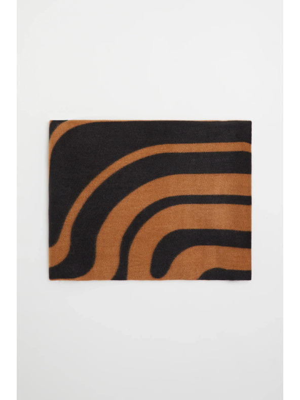 Moodo Šal z geometrijskim vzorcem rjav Moodo