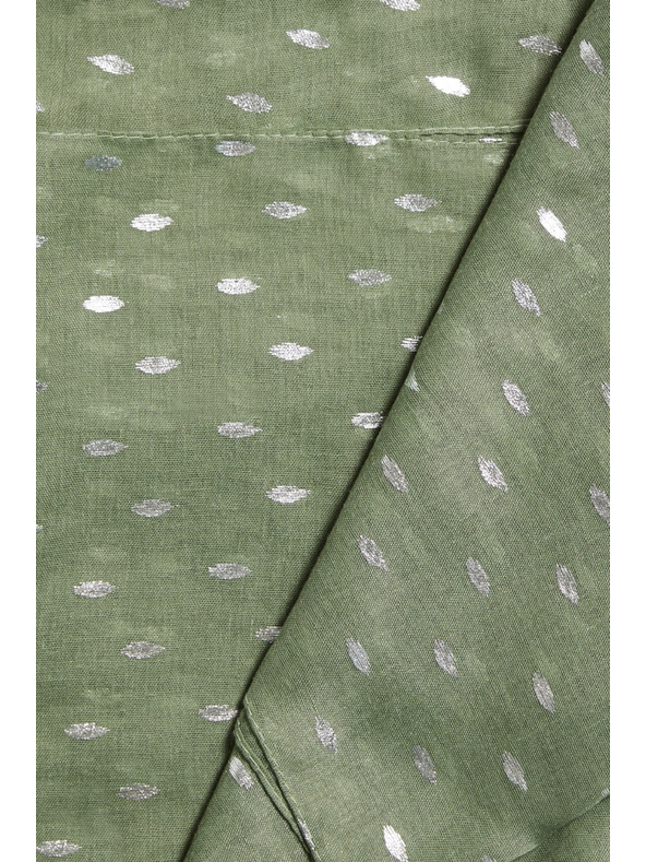 Moodo Šal s potiskom olivno zelen Moodo