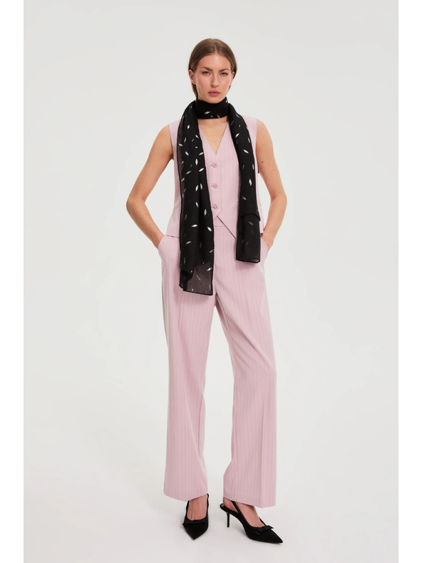 Moodo Šal z metalnim potiskom črn Moodo