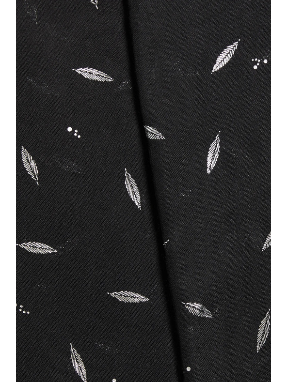 Moodo Šal z metalnim potiskom črn Moodo