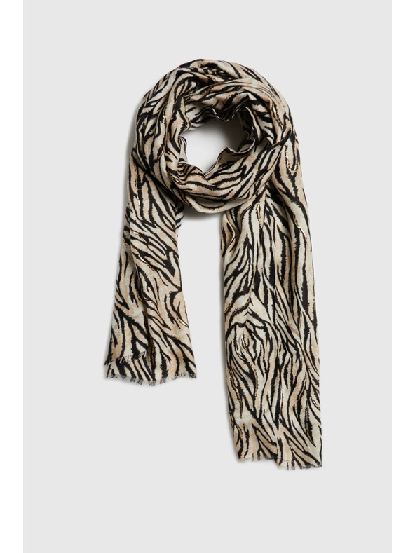 Moodo Šal z živalskim vzorcem bež Moodo