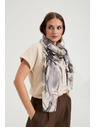 Moodo Šal s cvetovi siv Moodo